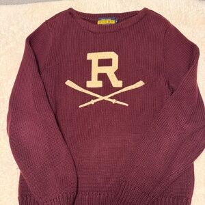 Vintage Rugby Ralph Lauren Maroon Sweater - Size small